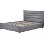 Sengeramme med oppbevaring inkludert hodegavl 180 x 200 cm - Gr�