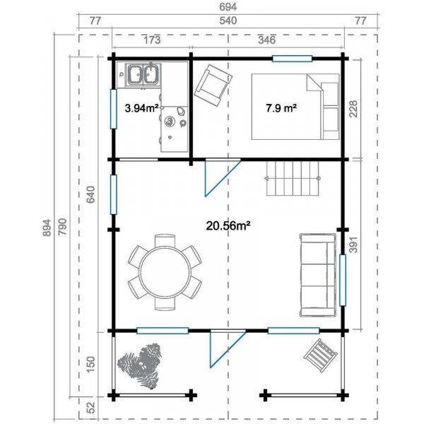 Fritidshus Ivar - 42,5 m�