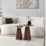 Sjampinjong sidebordsett �30/40 cm - Gull/valn�tt
