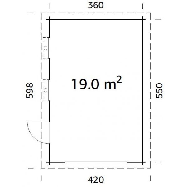 Garasje Rasmus - 19,0 m² Garasje Rasmus - 19,0 m²