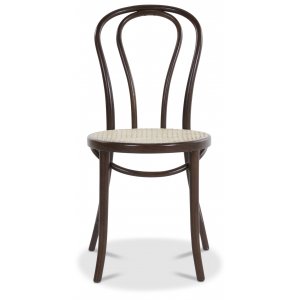 Nr. 18 spisestuestol med rottingsete - Brun