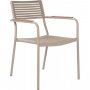 Hagestol Pino - plast khaki brun utend�rs stabelbar