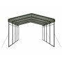 Carport med metallramme og fargeplate