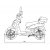 Elektrisk moped 1000W - Gr