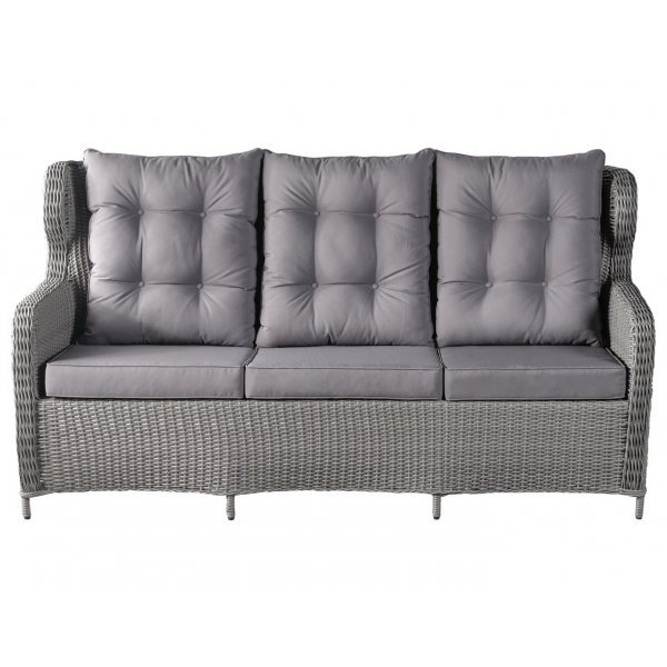 Alaska utembelgruppe hy rygg med recliner (3+1+1) - Gr kunstrotting