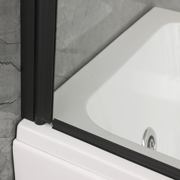 Badekarvegg Novelle - Avrundede hjørner | svart Badekarvegg Novelle - Avrundede hjørner | svart