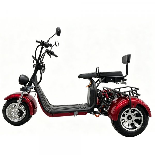 Elscooter Trehjuling - R�d 2000W + L�s kjede
