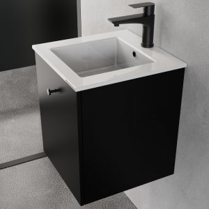 Liten kommode 40 cm | Undermontert vask | Vilmer svart Liten kommode 40 cm | Undermontert vask | Vilmer svart