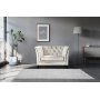 Lenestol i chesterfield beige fl�yel - Milton