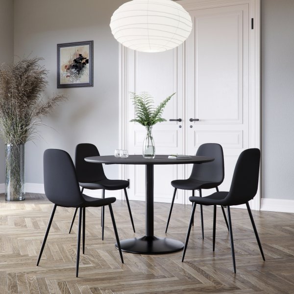 Svart fl�yelsstol - Carisma