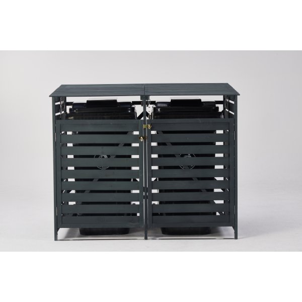 Søppellager i tre | Grå Søppellager i tre | Grå