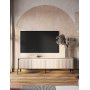 TV-stativ med LED - Beige/svart