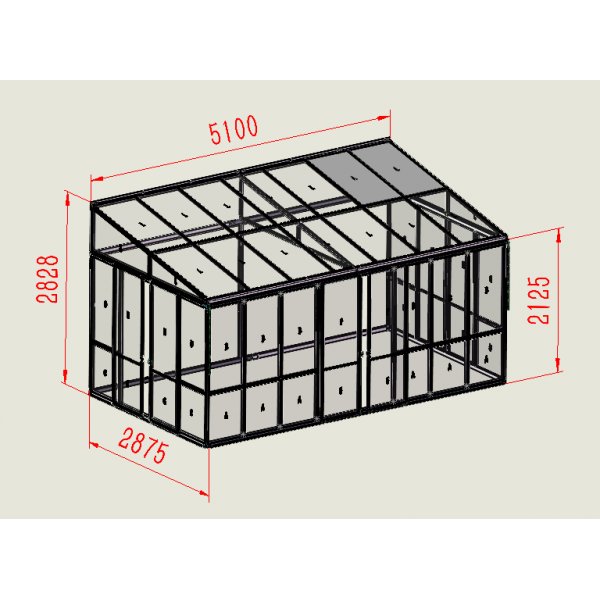 Vinterhage mot vegg i svart aluminium og glass med skyvedører - 14 m² Vinterhage mot vegg i svart aluminium og glass med skyvedører - 14 m²