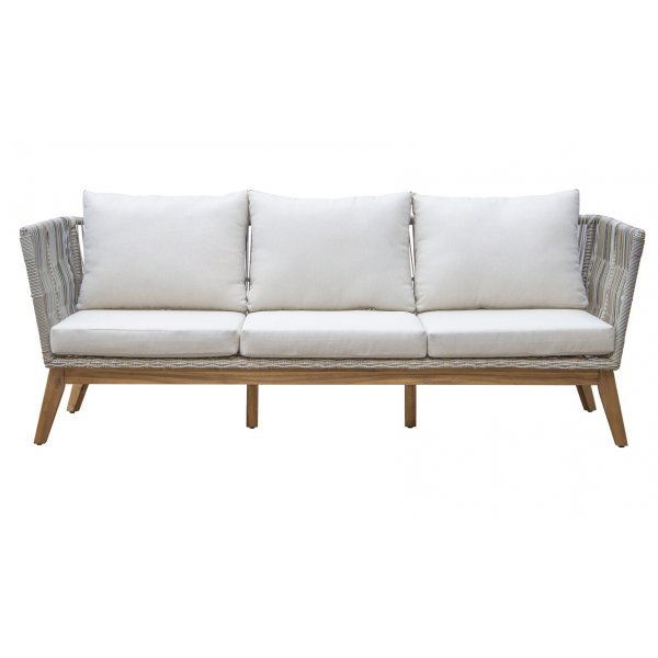 Inez loungegruppe - Grå syntetisk rotting og akasietre Inez loungegruppe - Grå syntetisk rotting og akasietre