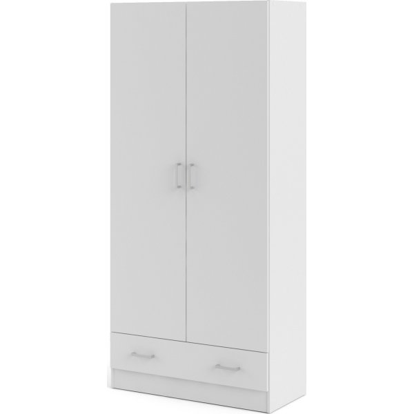 Hvit Space-garderobe, 80 cm bred og 170,5 cm høy Hvit Space-garderobe, 80 cm bred og 170,5 cm høy
