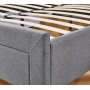 Sengeramme med oppbevaring inkludert hodegavl 180 x 200 cm - Gr�
