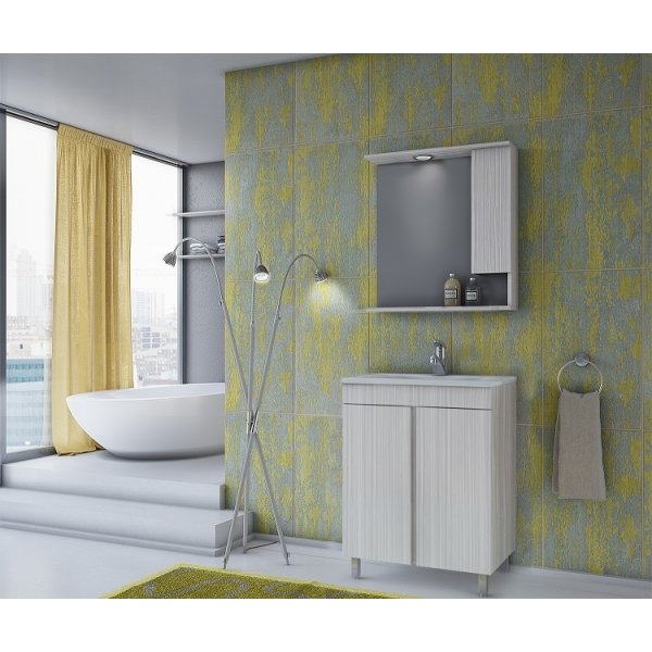 Square mbelpakke 60 hvit/beige