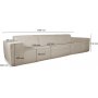 Kordfl�yelssofa 310 cm Beige