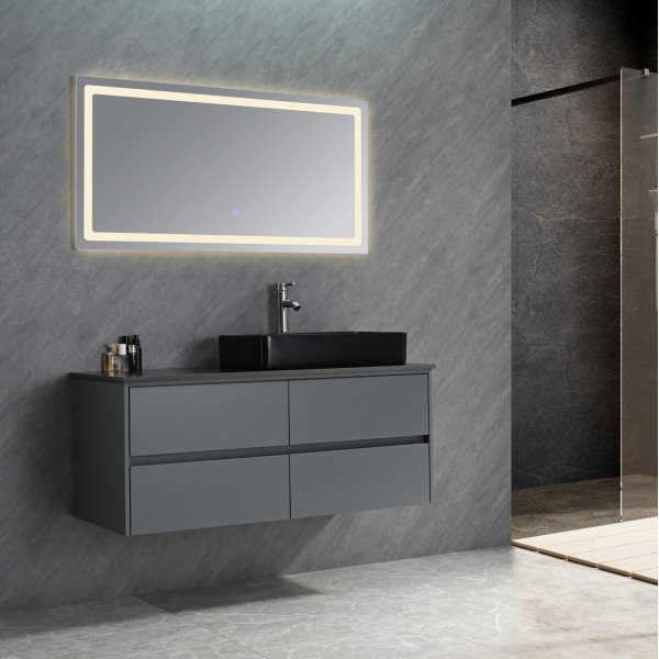 Baderomsmbelservant - Gr og svart