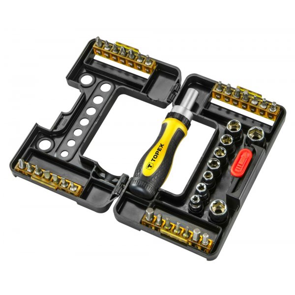 Bits & socket sett, 38 deler