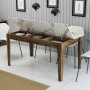 Milan spisebord 145 x 88 cm - Hvit marmor/valnøtt Milan spisebord 145 x 88 cm - Hvit marmor/valnøtt
