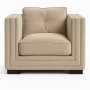 1 Hamilton lenestol - Beige fløyel