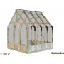Drivhus Emilia med fundament 5,4 m² – Gråbehandlet tre - Herdet glas Drivhus Emilia med fundament 5,4 m² – Gråbehandlet tre - Herdet glas