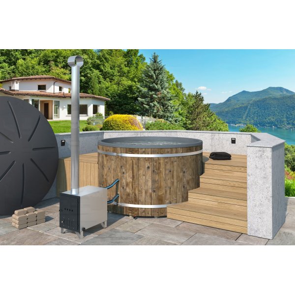 Badestamp med oppvarming fra ild - 200