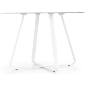 Raphael rundt spisebord 115 cm - Hvit (Glass) / Metall