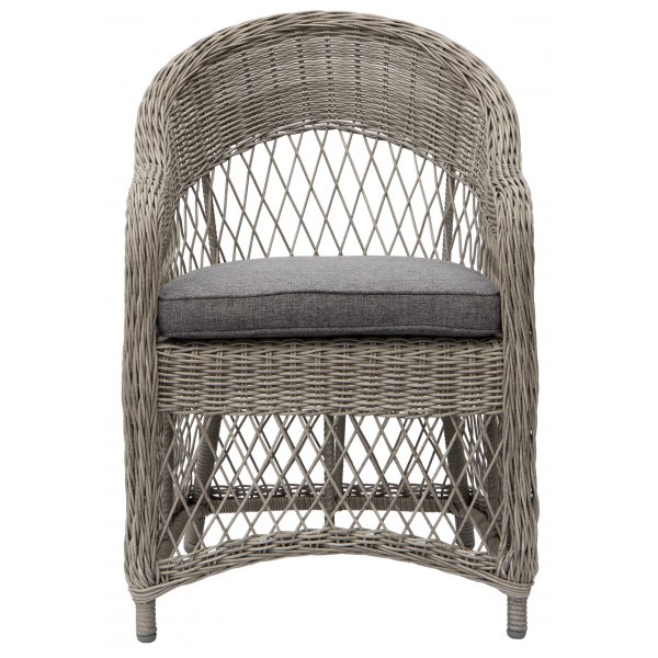 Marbella gr rotting lenestol med pute + Tekstilimpregnering for utembler