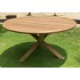 Salt rundt spisebord i teak - 150 cm diameter