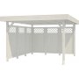 Modular Garden Paviljong 9,4m med planker er - Hvitlakkert