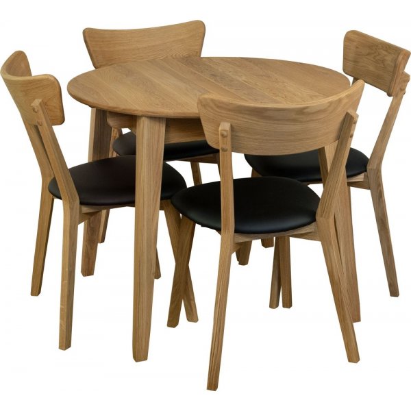 Spisestol svart/eik - Amino