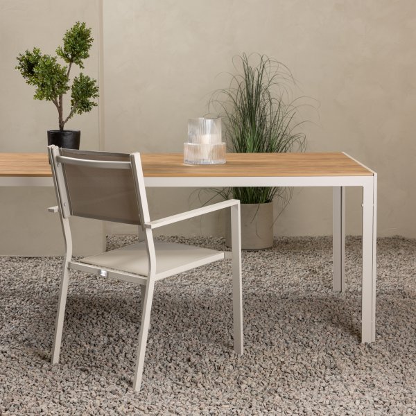 Chania spisebord 205 x 90 cm - Beige Chania spisebord 205 x 90 cm - Beige