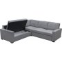 Hjørnesofa Belissa med sengefunksjon og oppbevaring - 235x235 cm - mørkegrå Hjørnesofa Belissa med sengefunksjon og oppbevaring - 235x235 cm - mørkegrå