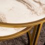 Tambur settbord 66x43 | 80x50 cm - Gull/hvit marmor Tambur settbord 66x43 | 80x50 cm - Gull/hvit marmor