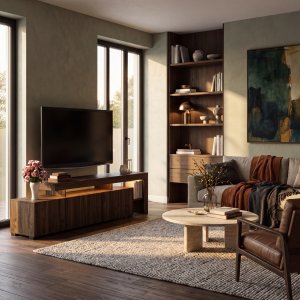 TV-stativ Beliz 192 cm - Valnøtt TV-stativ Beliz 192 cm - Valnøtt