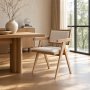 1 Lenestol Natur/Lin 100 % FSG-sertifisert heltre eik - Greta