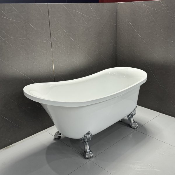 Frittst�ende Kapolei badekar med klof�tter 170 � 75 cm