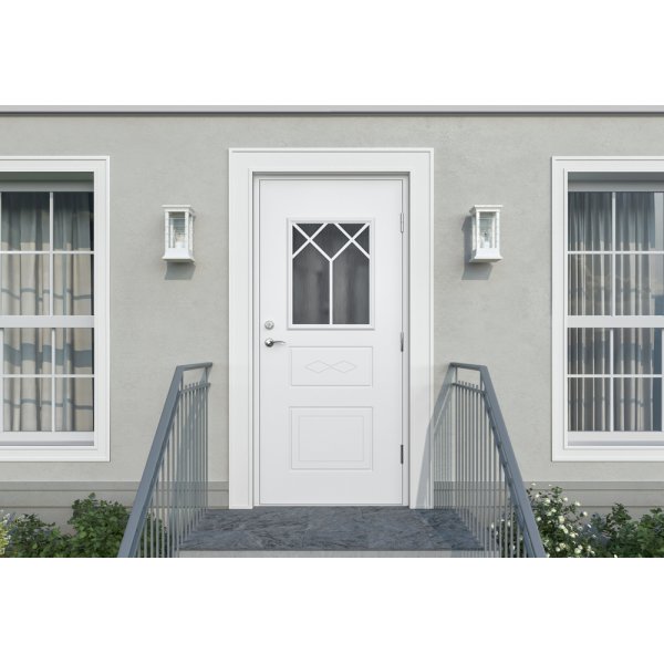 Mary ytterdør med vindu + Håndtakspakke Mary ytterdør med vindu + Håndtakspakke