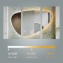 Speil - Tivoli | Asymmetrisk | LED-belysning, dimbar og antidugg