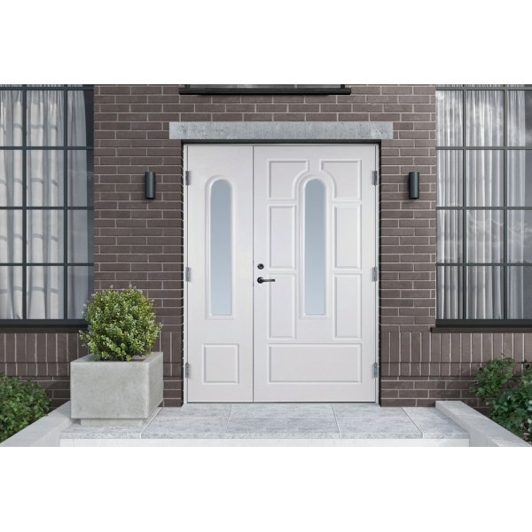 Dobbel ytterdr Reinheimen med vindu - Cotswoldglass