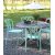 Spisegruppe Scottsdale: Rundt grått trebord inkl. 4 stk. Bally stablebare stoler