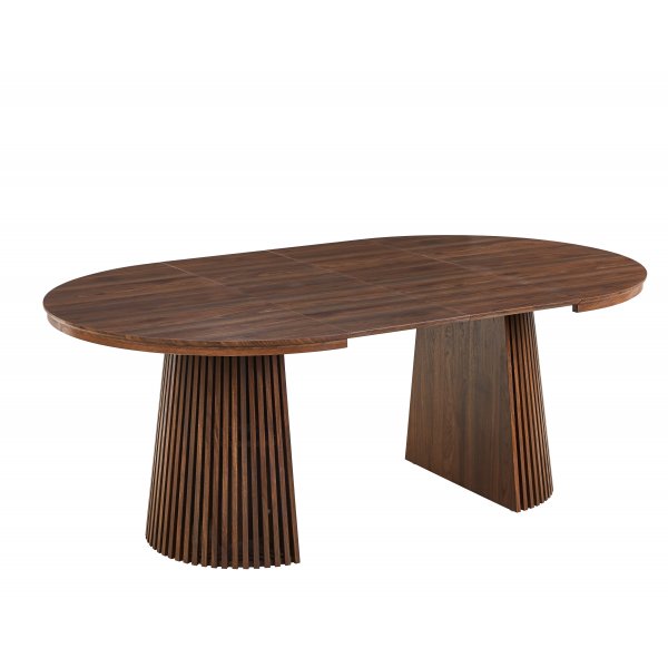 Crossby rundt spisebord uttrekkbart �120-200 cm - Valn�tt