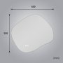 LED-speil 60x55 cm med antidugg og justerbar belysning