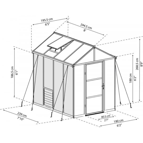 Drivhus Glory - 4,8 m² Drivhus Glory - 4,8 m²
