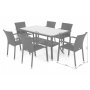 Spisegruppe Sumba bord + 6 stoler - Mrkegr
