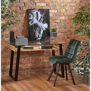 Emma skrivebord 120 x 60 cm - Eik/svart