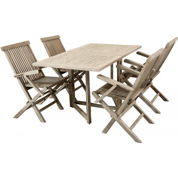 Saltö stol med armlener - Grå teak + Tekstilimpregnering for utemøbler Saltö stol med armlener - Grå teak + Tekstilimpregnering for utemøbler