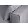 Sofa 250 cm bred mørkegrå fløyel 114 cm dyp Sofa 250 cm bred mørkegrå fløyel 114 cm dyp
